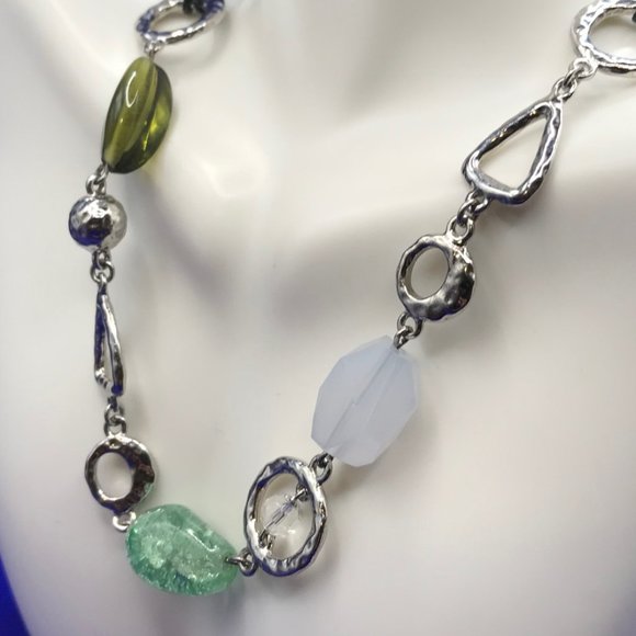 Lia Sophia Silver-Tone &Black Corded Bead Necklace - Picture 3 of 7